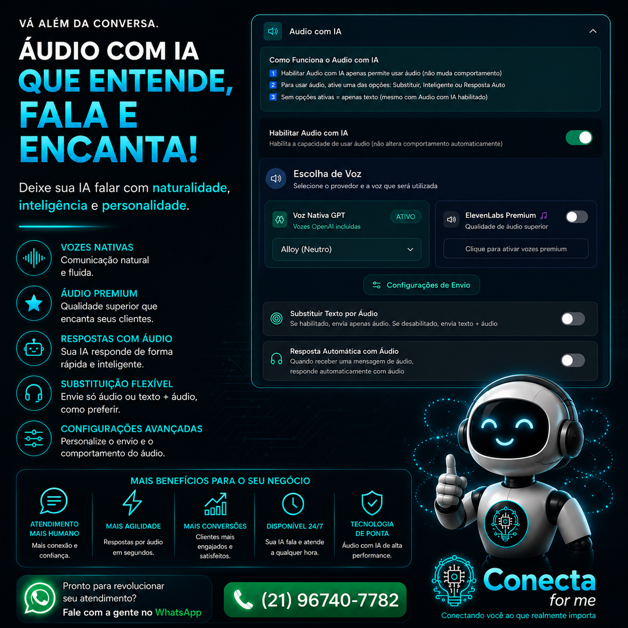 Áudio com IA